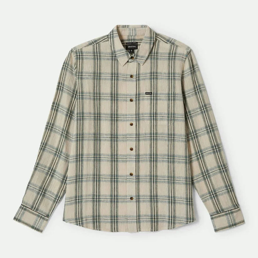 Brixton - Charter Linen Blend Off White/Ivy Green Plaid