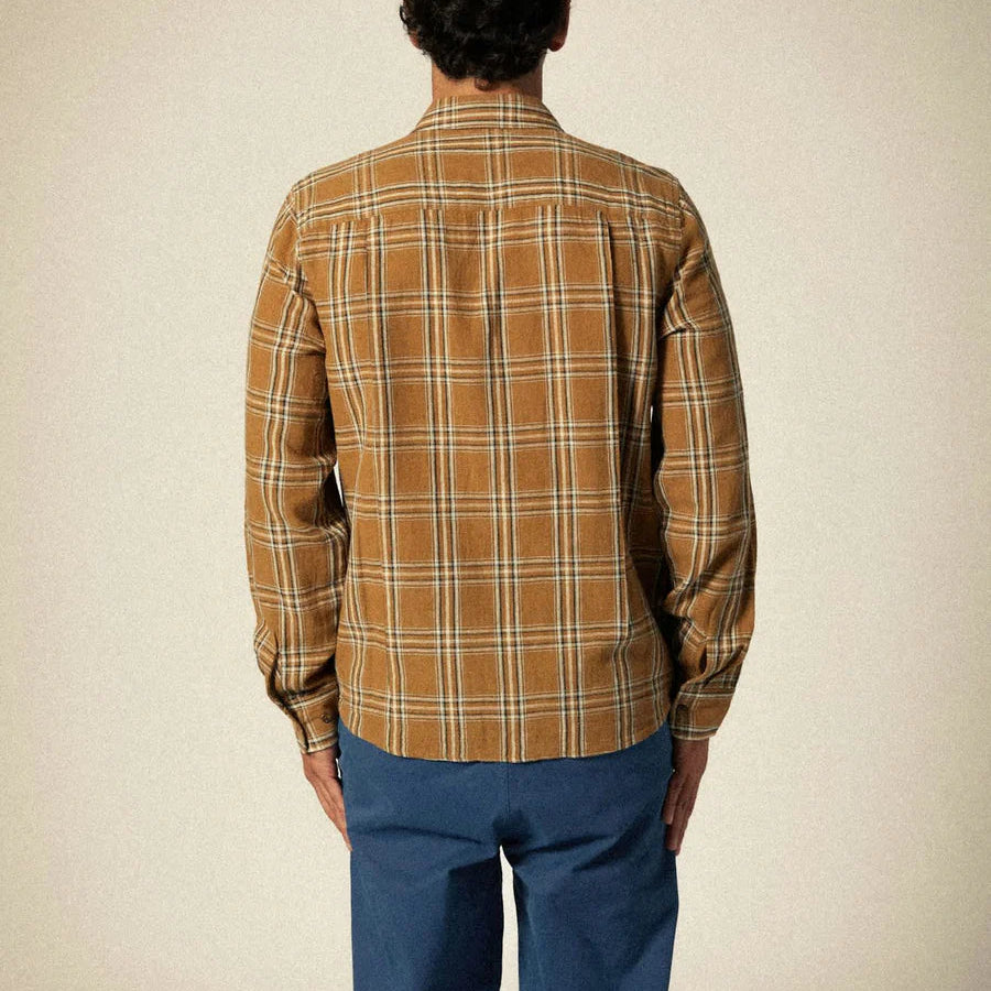 Brixton - Charter Linen Blend Washed Copper/Whitecap Plaid
