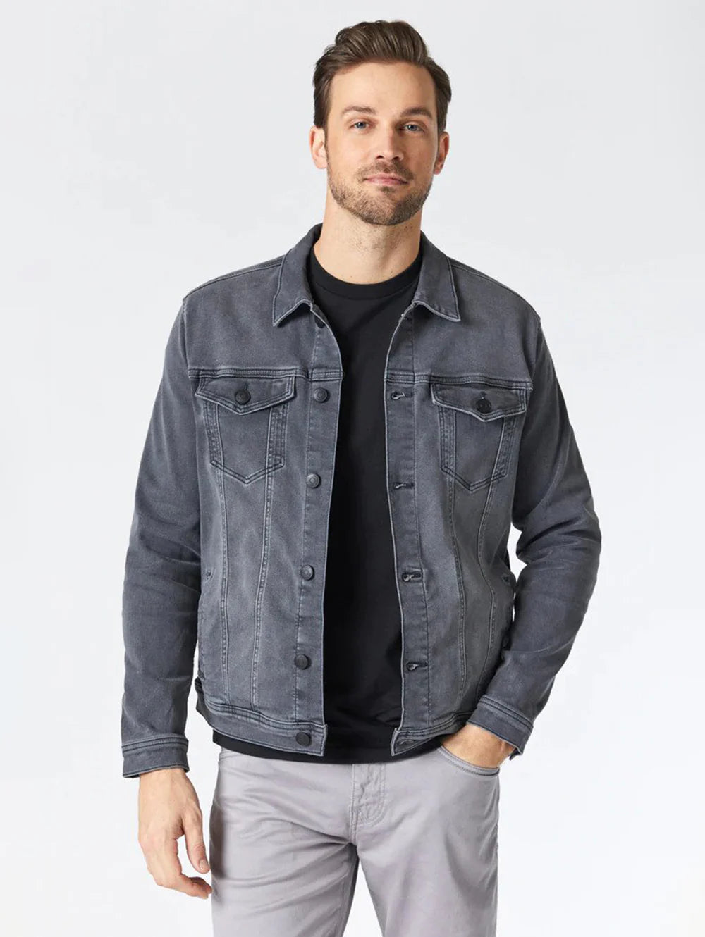 Mavi - Drake Light Grey Athletic Jean Jacket