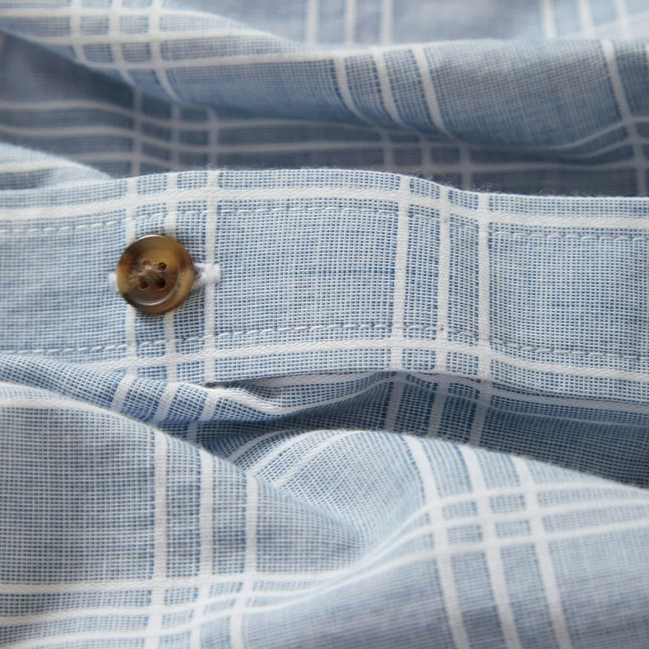 Brixton - Cru Oxford Plaid S/S Woven Blue/White