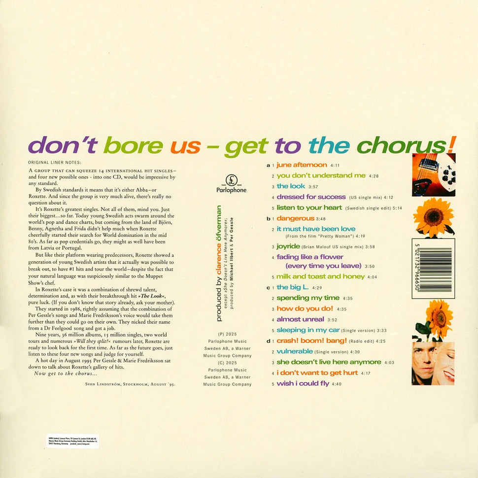 Roxette - Don't Bore Us - Get to the Chorus! Roxette's Greatest Hits (30th Anniversary Edition)