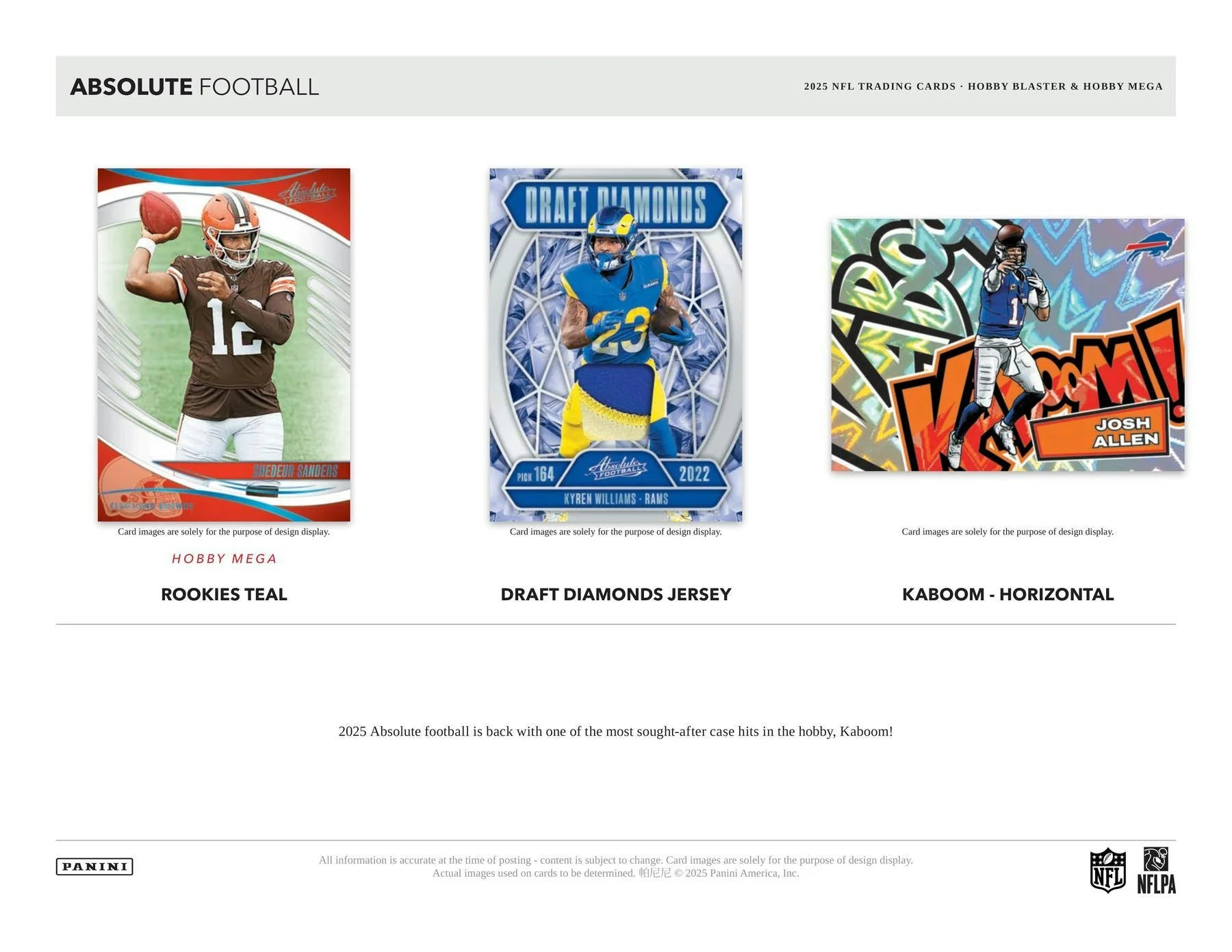 Panini - 2025 Absolute H2 Football Mega Box