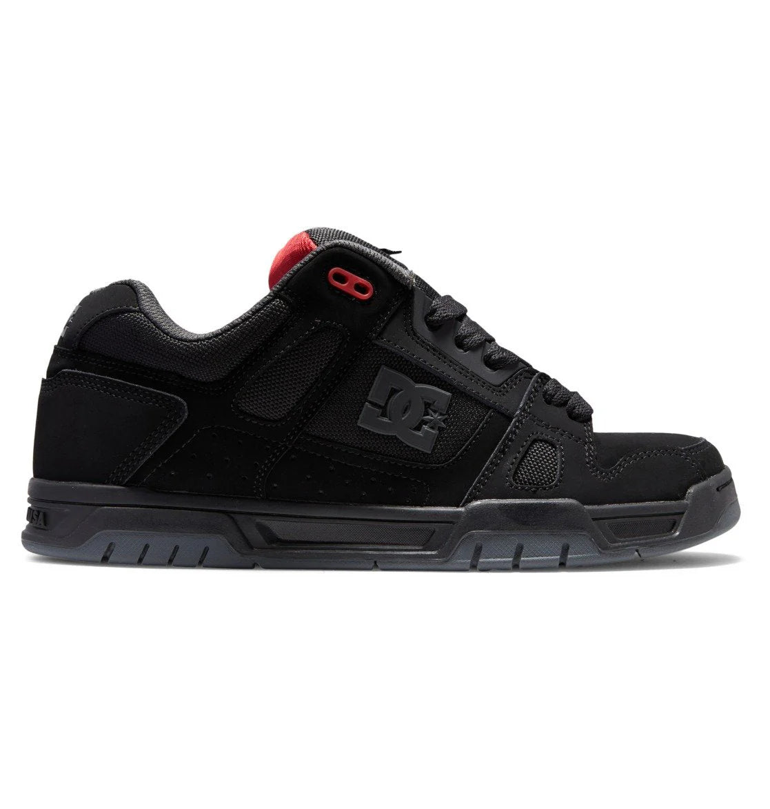 DC - Stag Shoes Black/Grey/Red