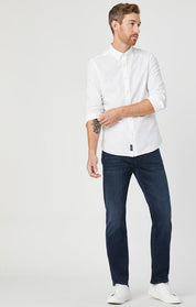 Mavi - Zach Straight Leg Jeans in Deep Beltown