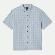 Brixton - Cru Oxford Plaid S/S Woven Blue/White