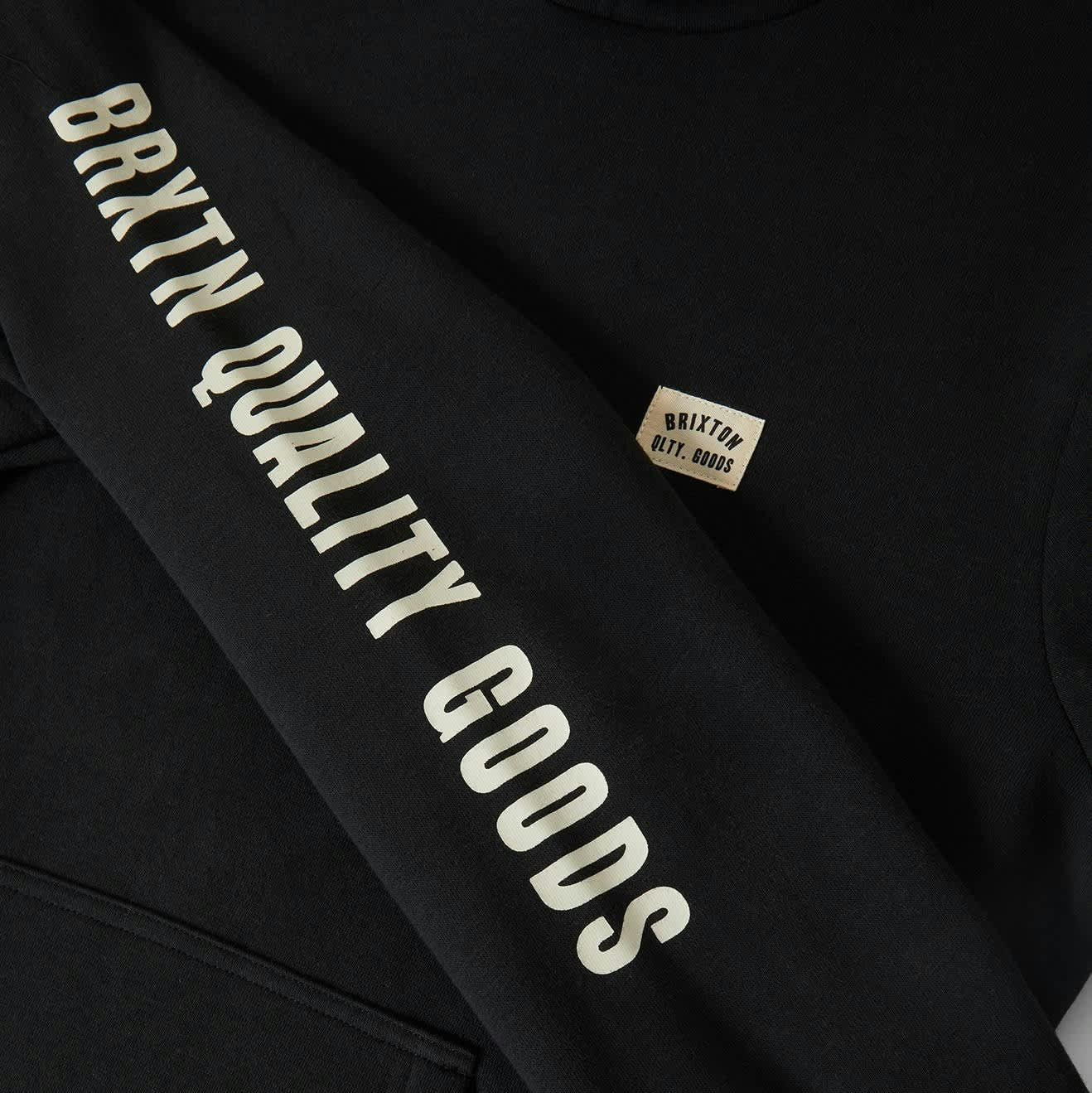 Brixton - Woodburn Label Hoodie Black