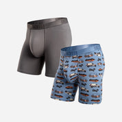 BN3TH - Classic Icon Boxer Brief 2pk - Gargoyle/On The Road Fog