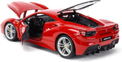 Bburago -  2017 Ferrari 488 GTB 1:18 Scale Die-Cast Model Car