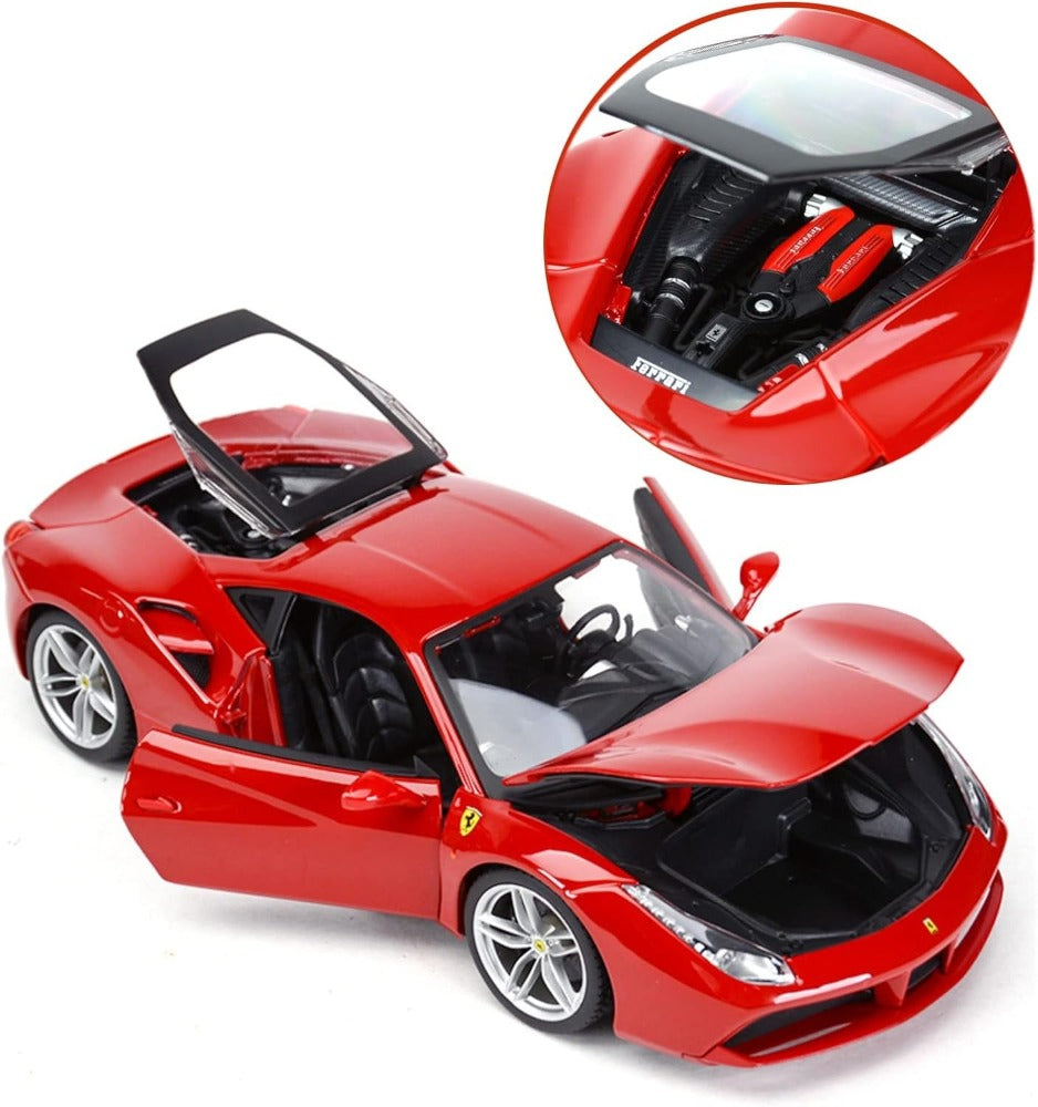 Bburago -  2017 Ferrari 488 GTB 1:18 Scale Die-Cast Model Car