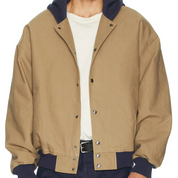 Brixton - Canvas Hooded Bomber Jacket