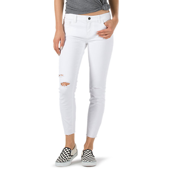 Vans - Destructed Skin White Skinny Jeans