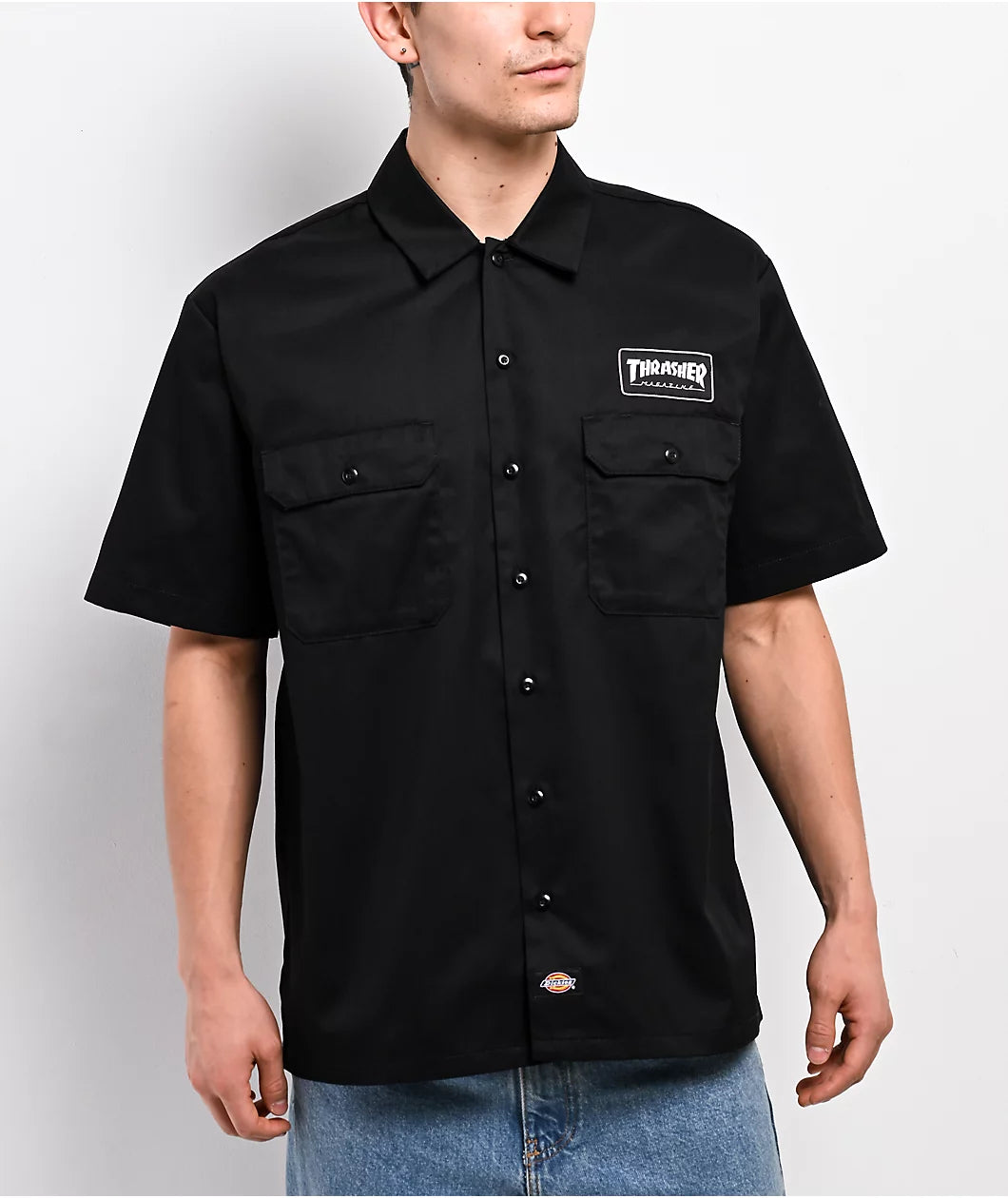 Dickies x Thrasher - Black Woven Work Shirt