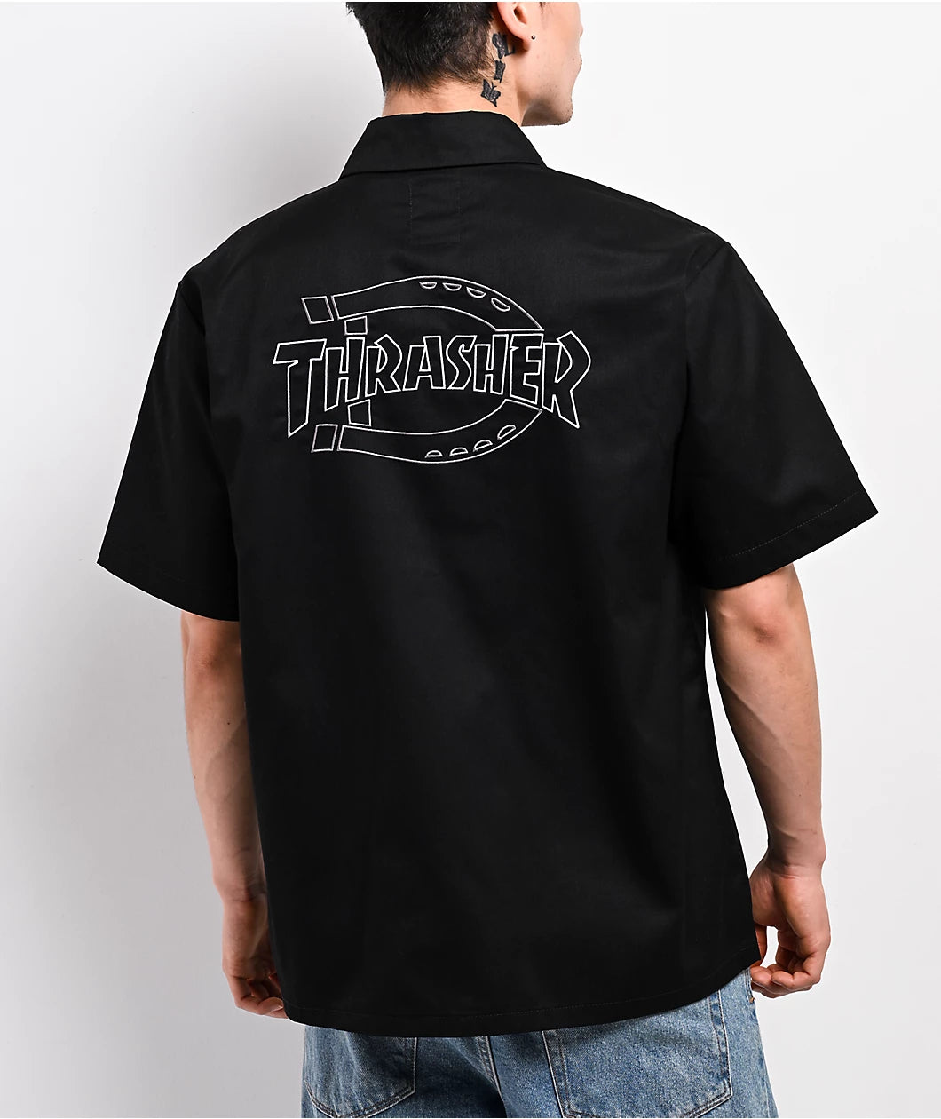 Dickies x Thrasher - Black Woven Work Shirt