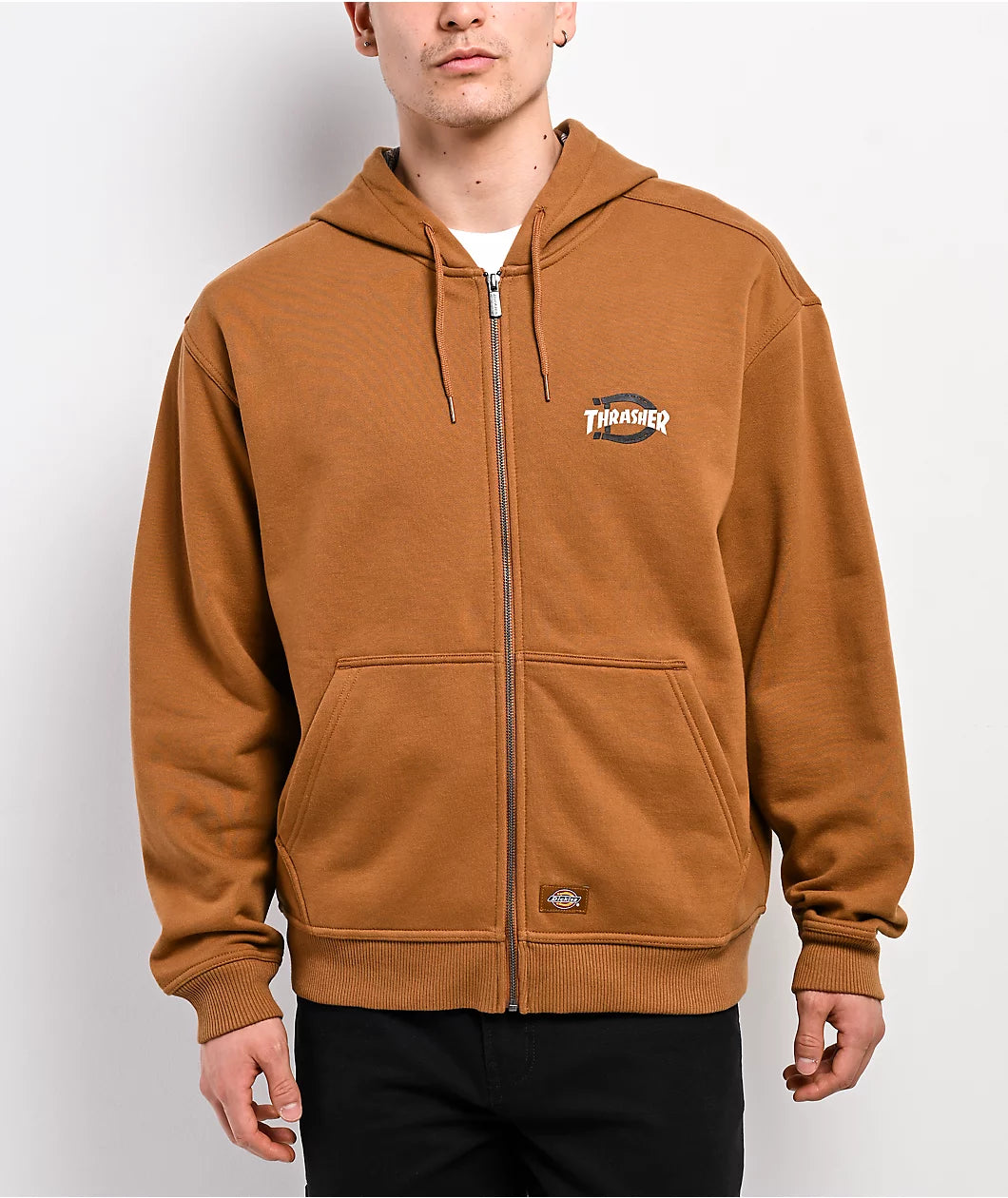 Dickies x Thrasher - Brown Zip Up Hoodie