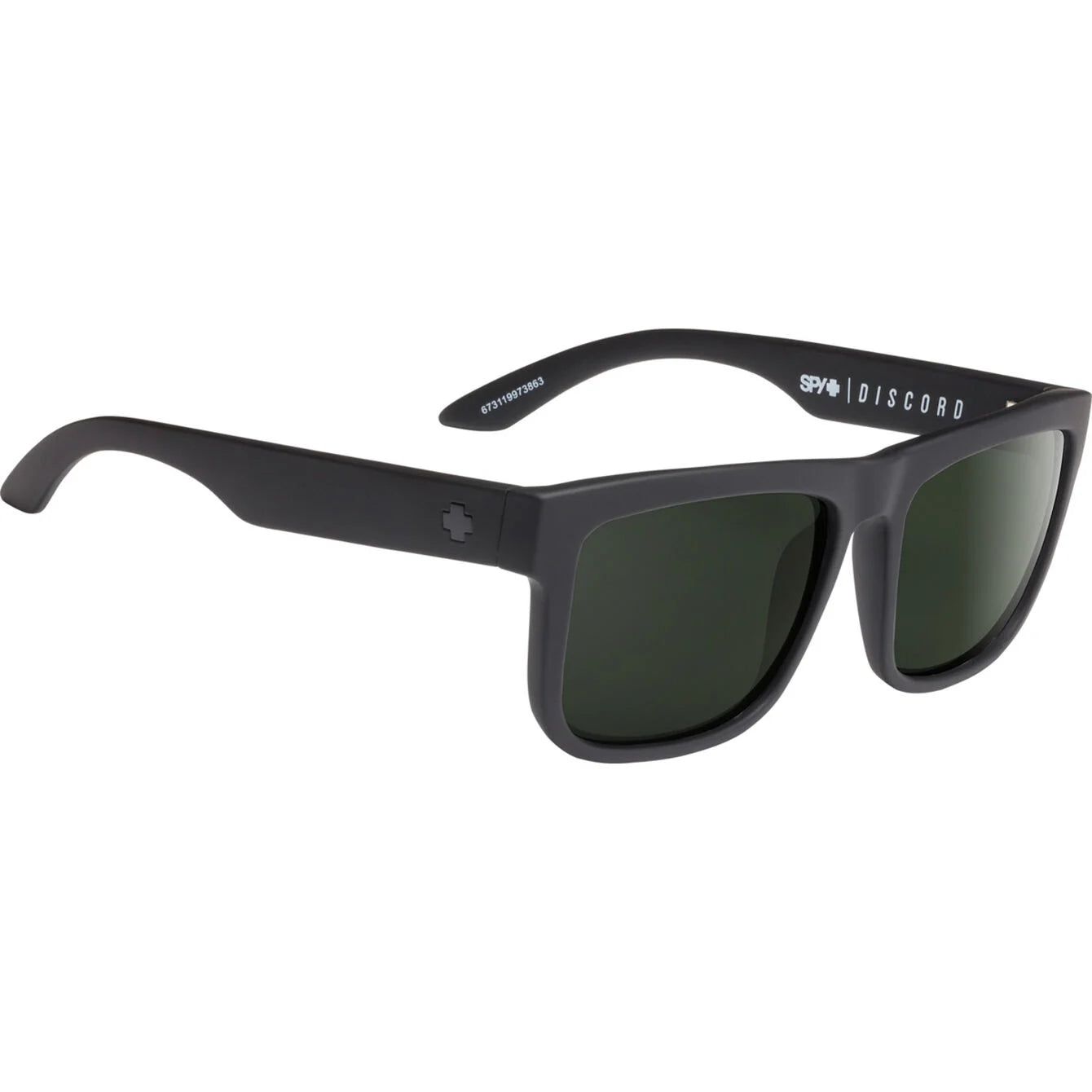 Spy - Discord Soft Matte Black Happy Gray Green Polarized