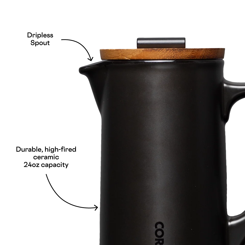 Corkcicle - Ceramic French Press Oat Milk