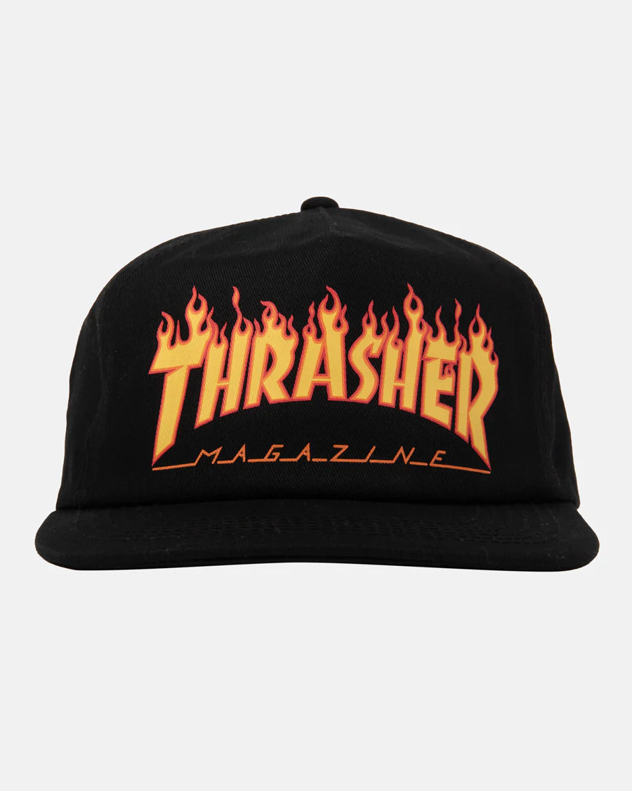 Thrasher - Printed Flame Snapback Black