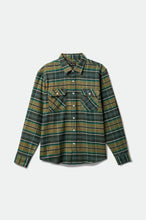 Load image into Gallery viewer, Brixton - Bowery Stretch WR Flannel - Olive Surplus/Black/White
