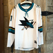 NHL - San Jose Sharks Maklin Celebrini Breakaway Away Jersey