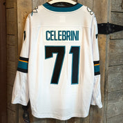 NHL - San Jose Sharks Maklin Celebrini Breakaway Away Jersey