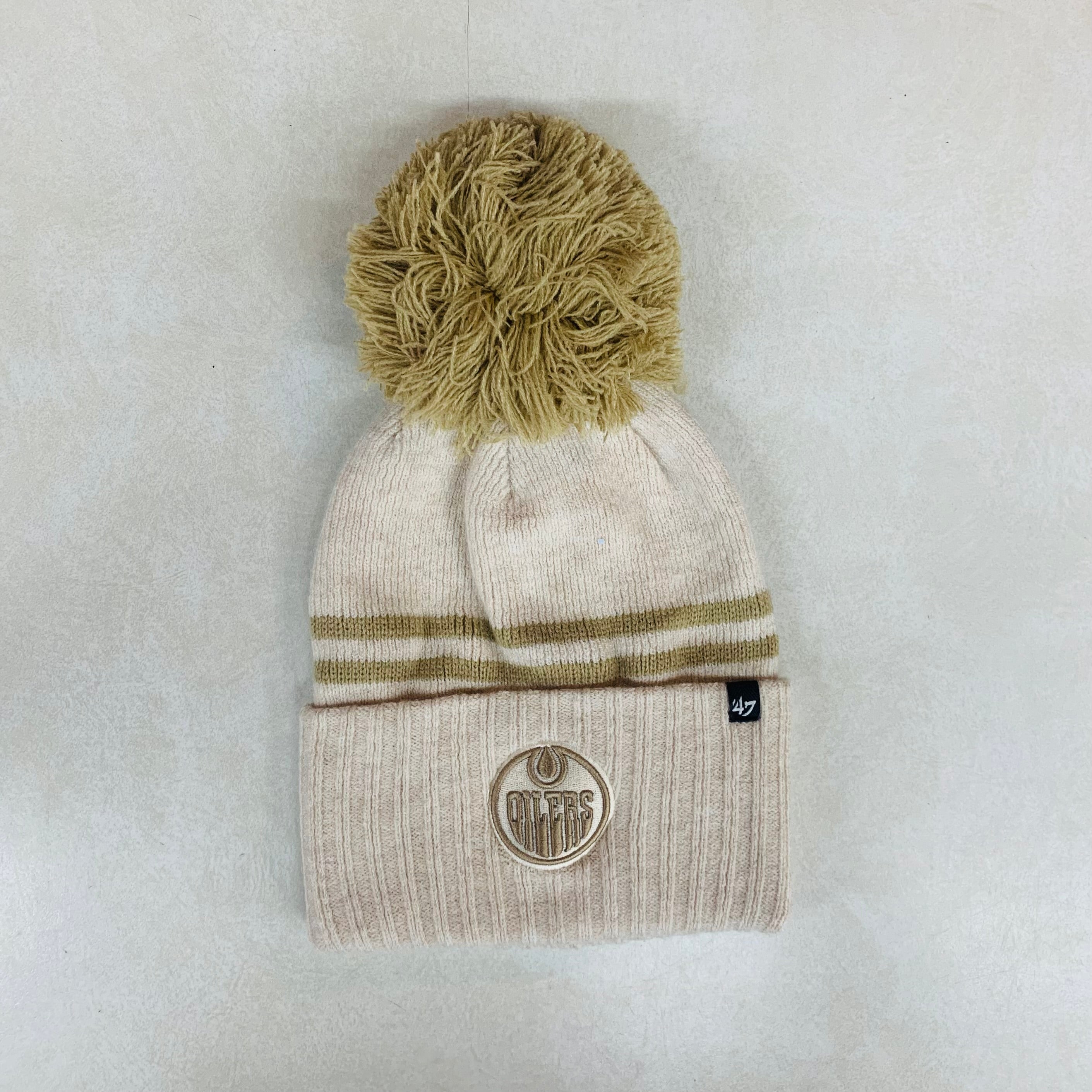 '47 - NHL Edmonton Oilers Latte Cuff Knit W/Pom Women