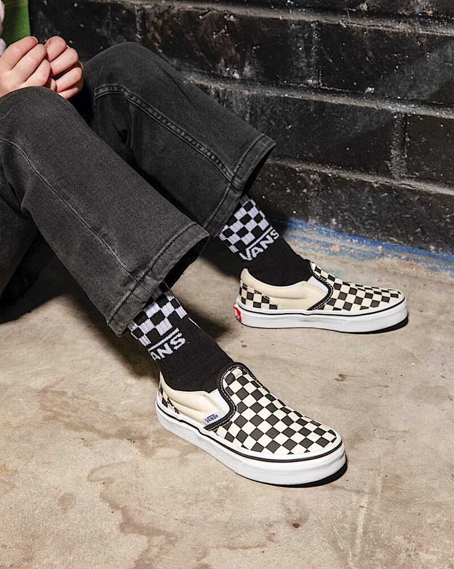 Vans - Kids Classic Slip On Checkerboard Black/Wht