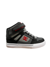 DC - Youth Pure Hi Top Ev Grey/Black/Red