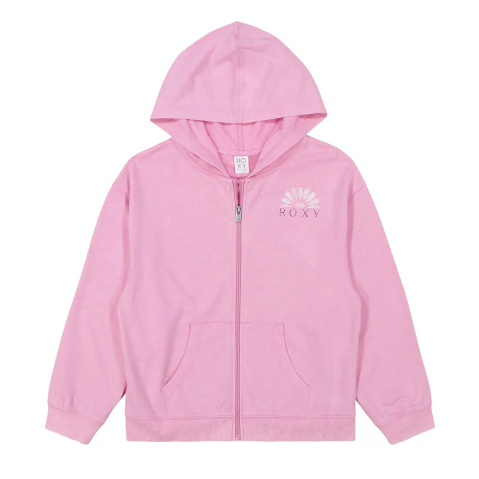 Felpa Con Cappuccio E Zip Roxy Memorize Density Per Ragazza | Blu Morbida Con Tasca E Fodera Sherpa