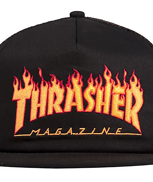 Thrasher - Printed Flame Snapback Black