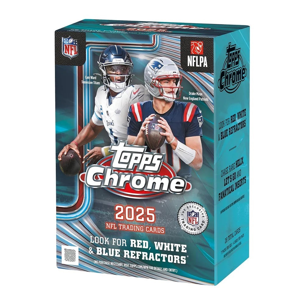 Topps - Chrome 2025 NFL Trading Card Blaster Box
