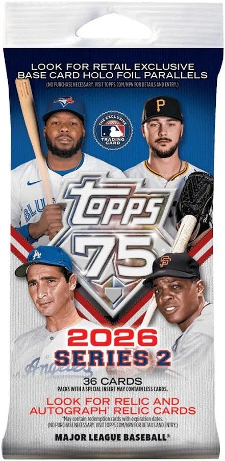 Topps - 75 2026 Series 2 Blaster Packs