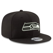 New Era - 9Fifty Seattle Seahawks Black/White Snapback Hat