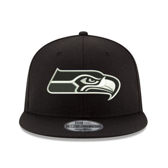 New Era - 9Fifty Seattle Seahawks Black/White Snapback Hat