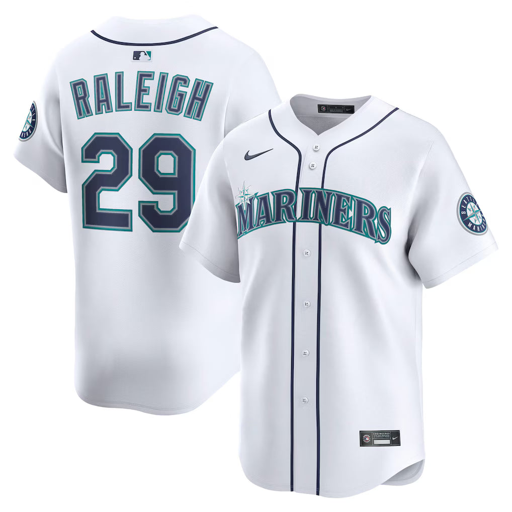 Mlb - Seattle Mariners Cal Raleigh White Jersey 50th Seasons Patch