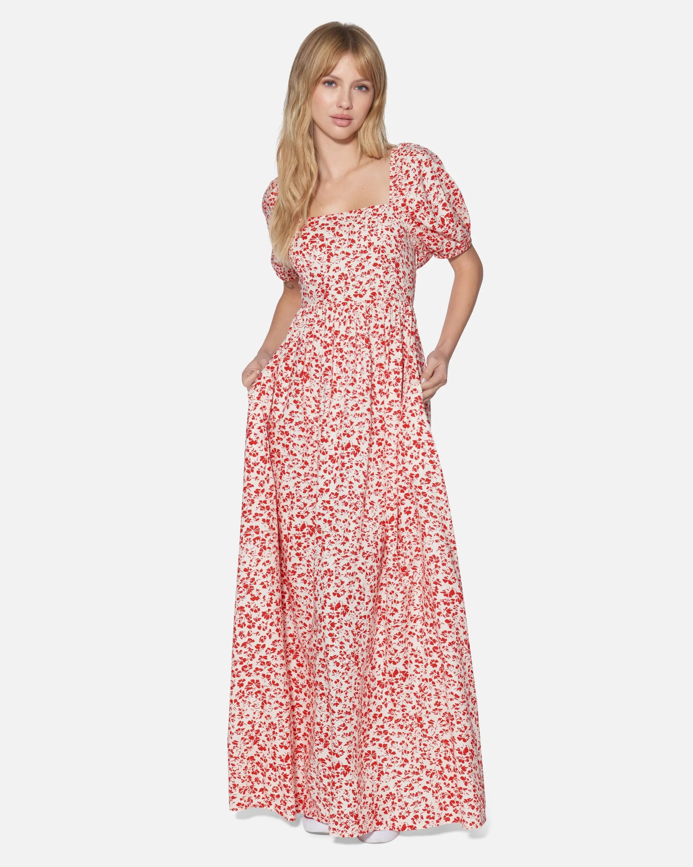 Hurley - Womens Carefree Maxi Dress Rococco Red