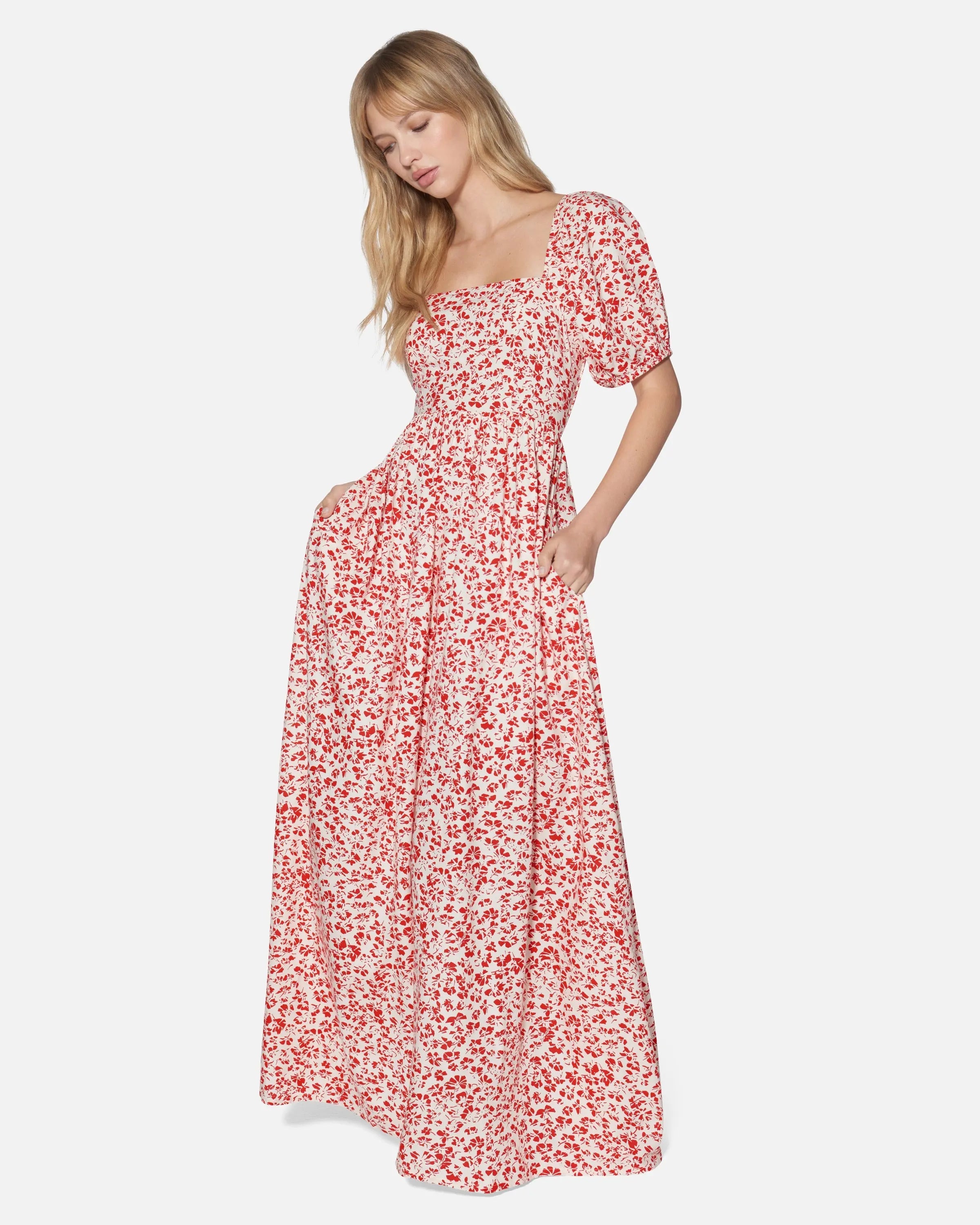 Hurley - Womens Carefree Maxi Dress Rococco Red