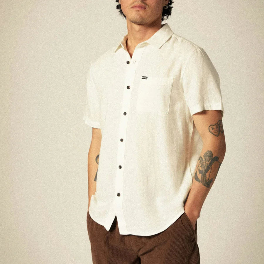 Brixton - Charter Organic Cotton Linen Blend S/S Shirt