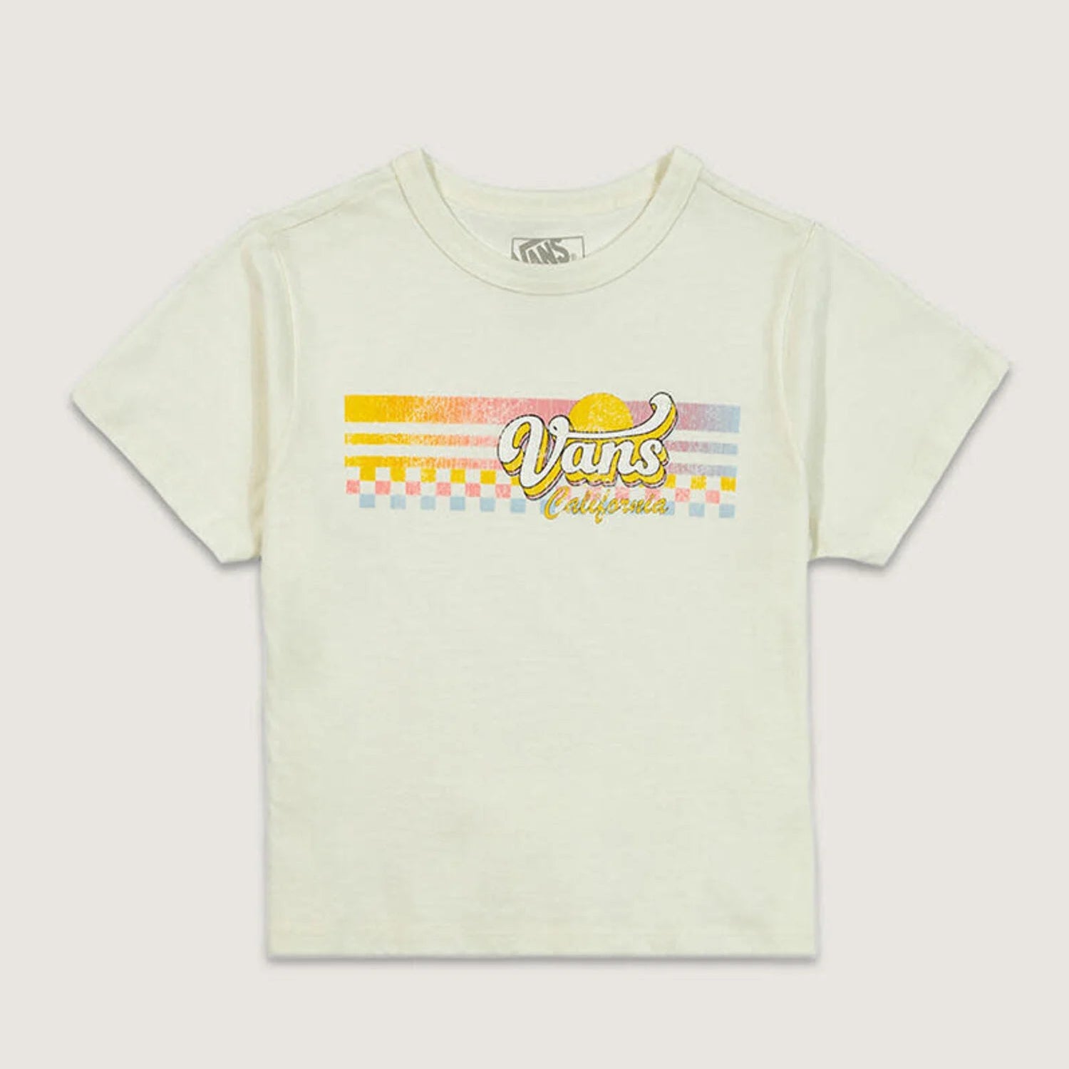 Vans - Kids Sun Stripe Short Sleeve Tee Marshmallow