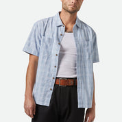 Brixton - Cru Oxford Plaid S/S Woven Blue/White