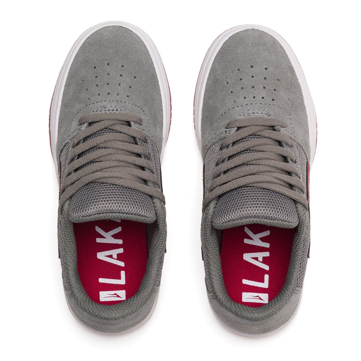 Lakai - Brighton Kids Grey/Red Suede