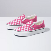 Vans - Classic Slip-On Checkerboard - Fuschia