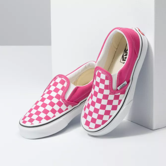 Vans - Classic Slip-On Checkerboard - Fuschia