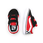 Vans - Old Skool V - Black/Red Checkerboard