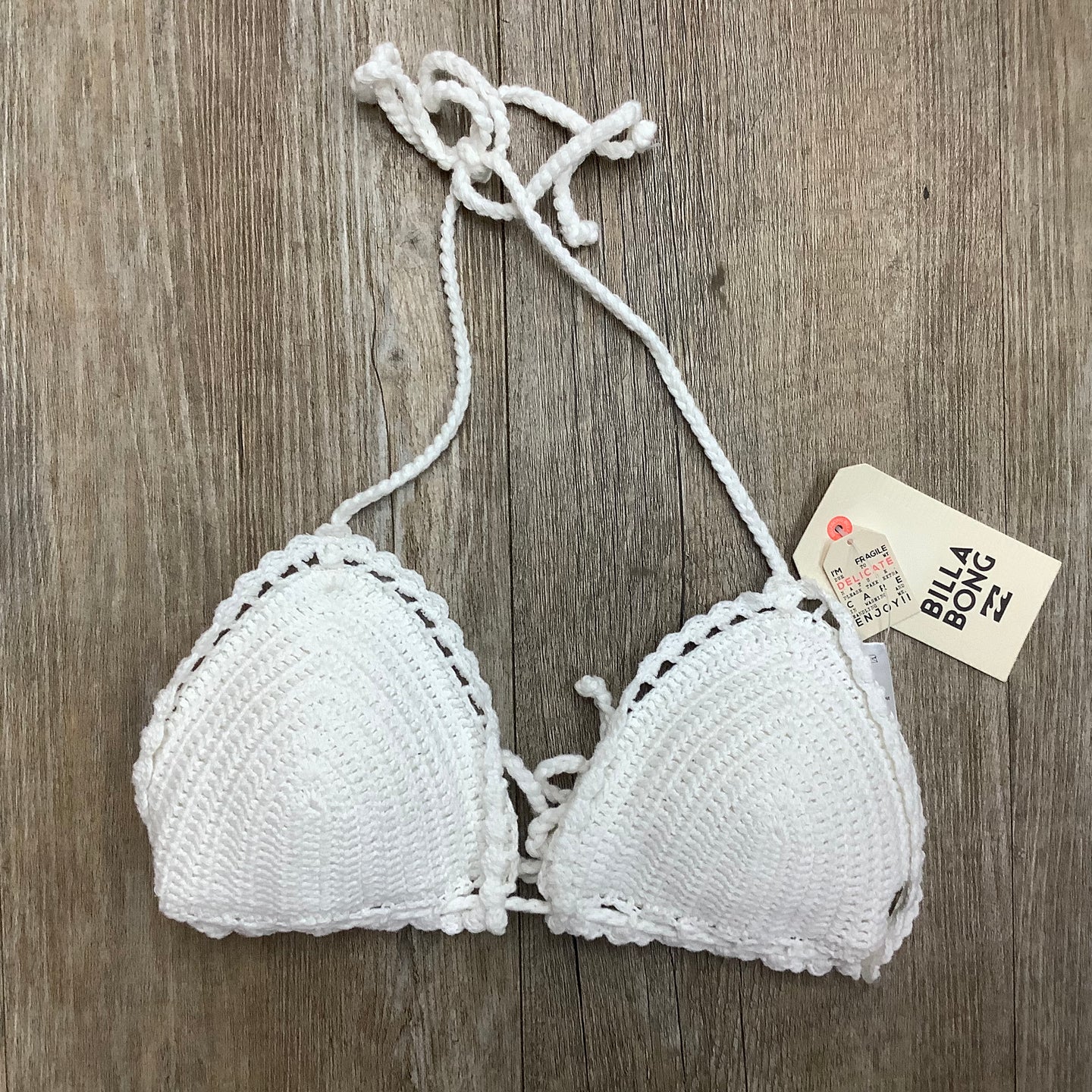 Billabong -Crochet Knit Padded Bikini Top